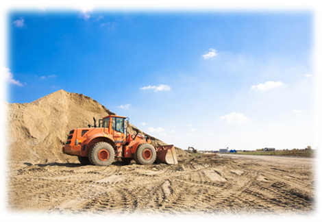 Bulldozer on a construction site