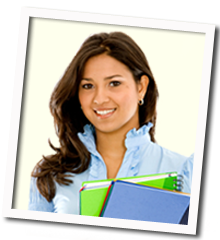 Female student with books